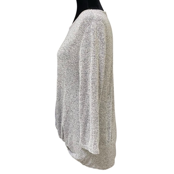 Market & Spruce Gray Brushed Knit Twist Front Top Soft Casual Small - Picture 3 of 7